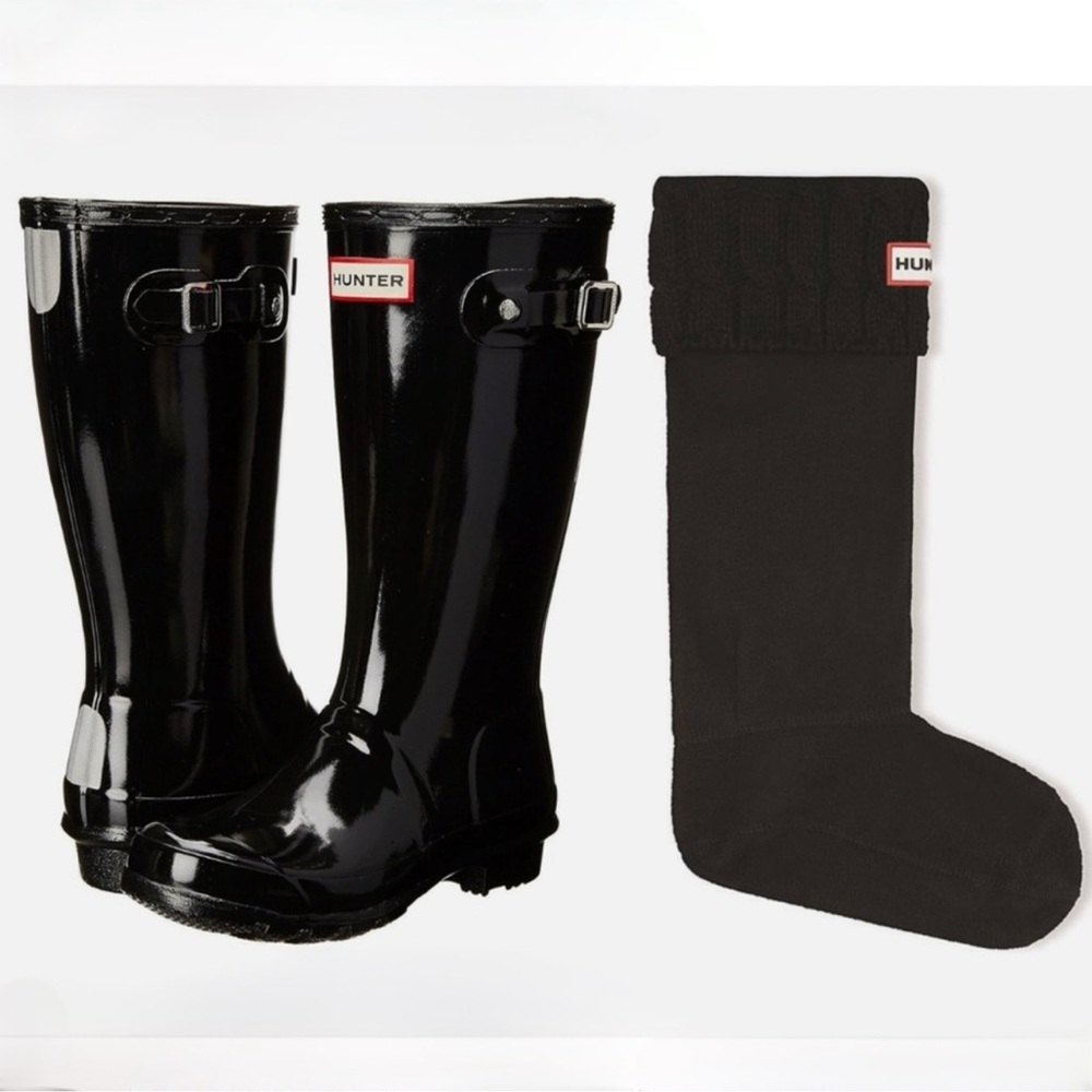 Hunter Black Gloss Boots